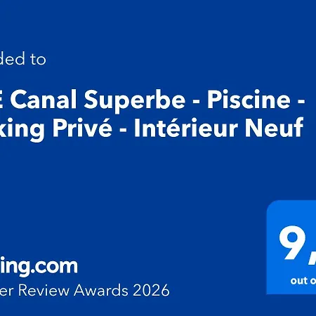 Vue Canal Superbe - Piscine - Parking Prive - Climatisation Apartment